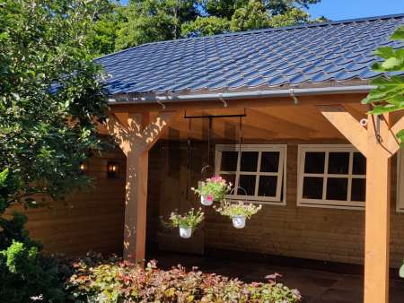 Tuinhuis met veranda HS-20 met luifel