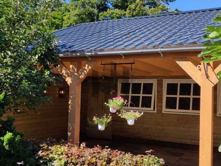 Tuinhuis met veranda HS-20 met luifel